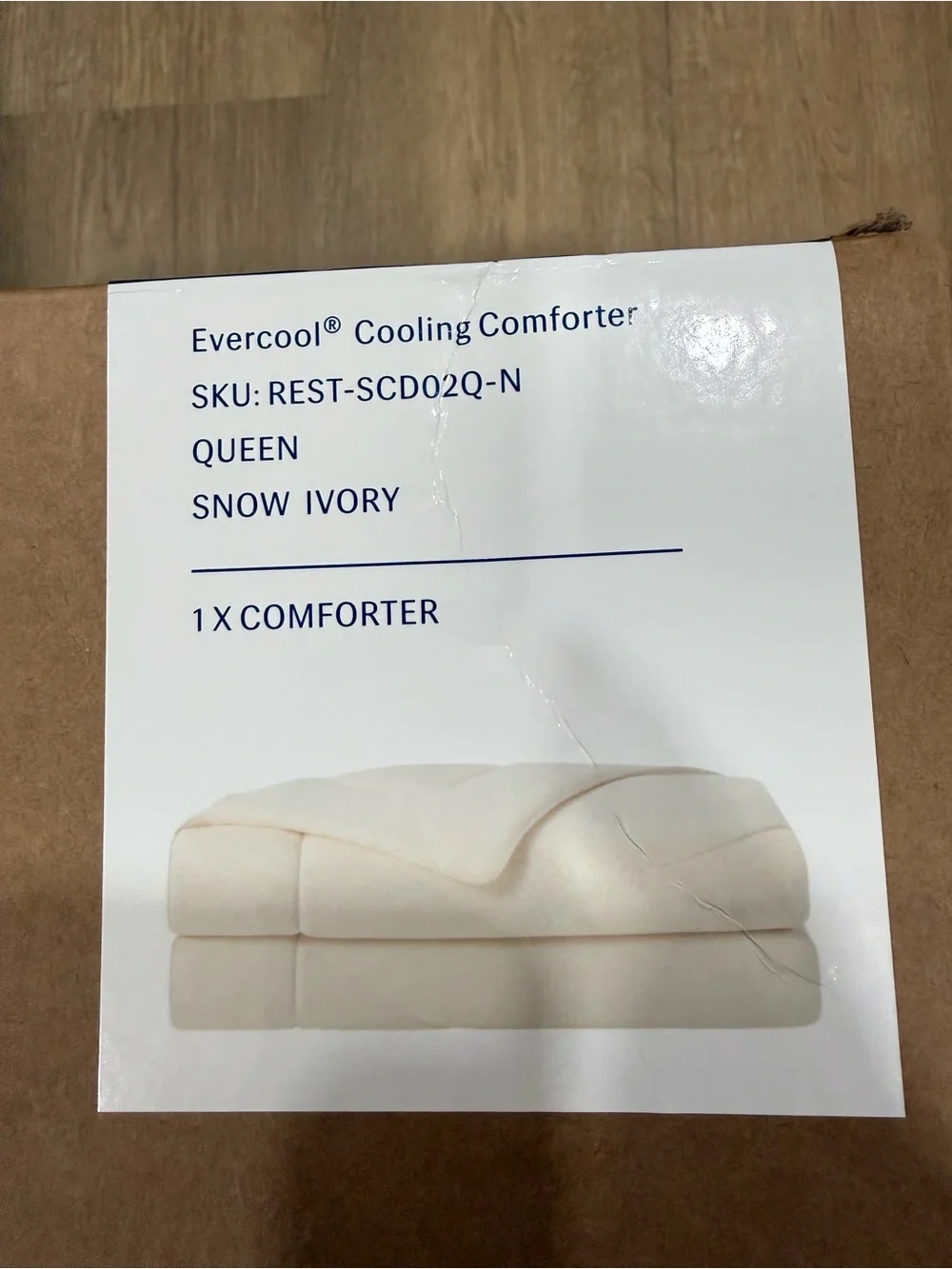 REST® Evercool Cooling Comforter  Queen Blanket for Hot Sleepers,Snow Ivory